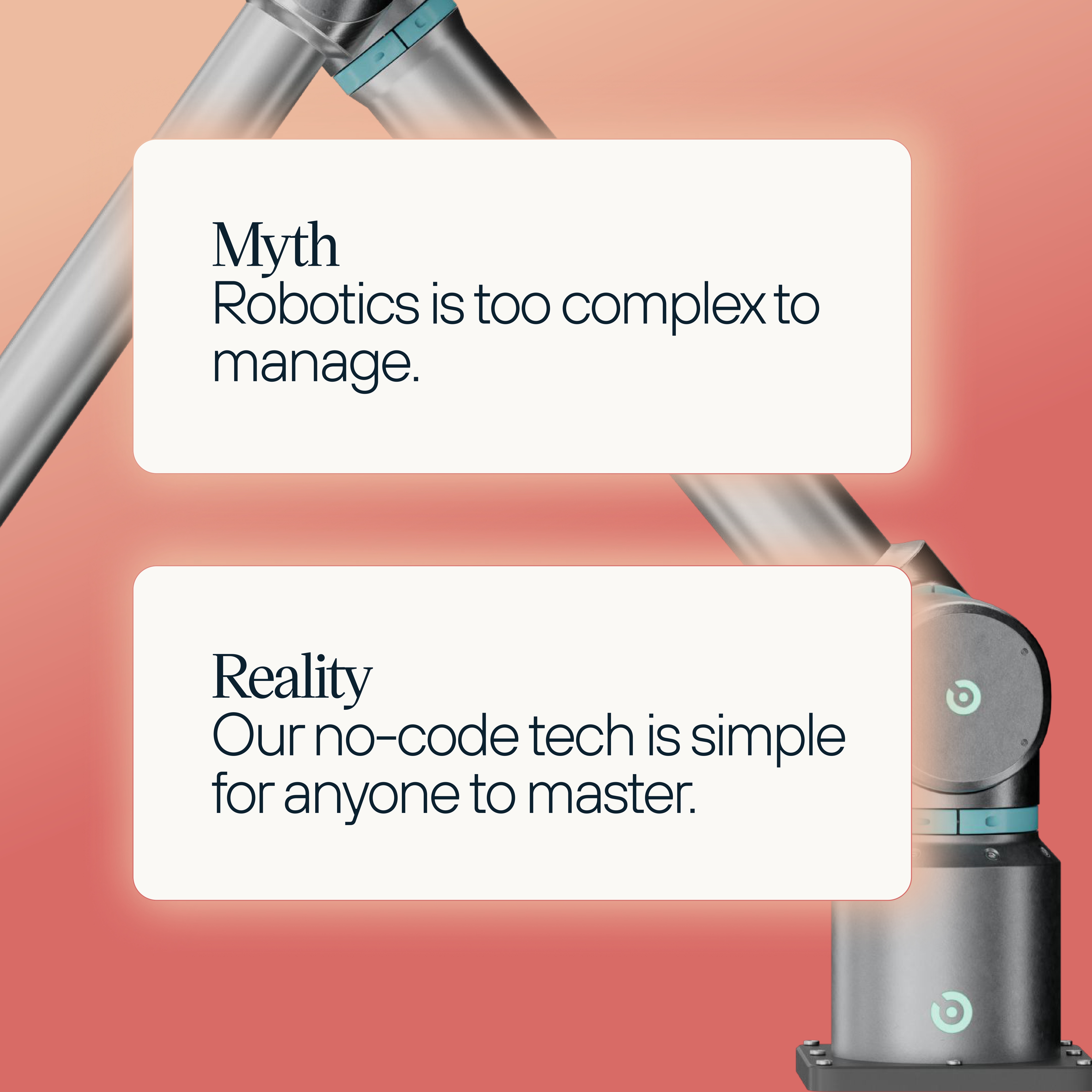 Myth: Robotics is too complex to manage - Reality: No-code tech simple for anyone